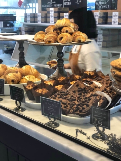 fresh baked goods in the case at The Farmstand Roseburg
